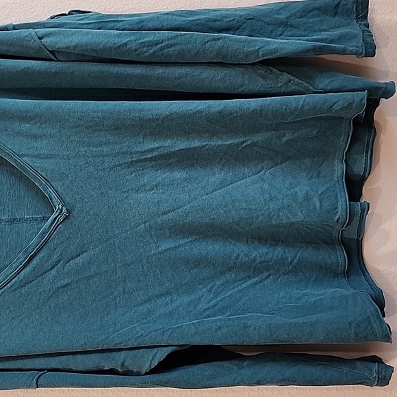 Free People Nina V Neck Long Sleeve TeeHarbor Teal - Picture 4 of 7